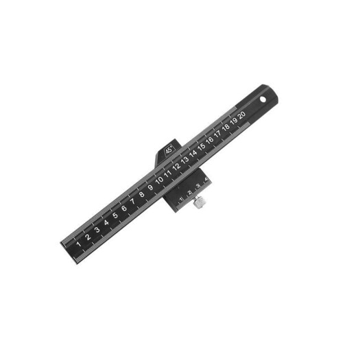 Lasering Engraved Aluminum Alloy Right Angled Ruler With-20cm