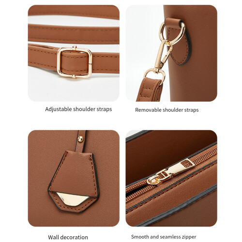 3-teilige stilvolle Unterarmtasche, weiche-Beige 1