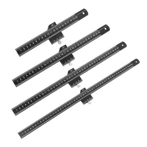 Lasering Engraved Aluminum Alloy Right Angled Ruler With-20cm 2