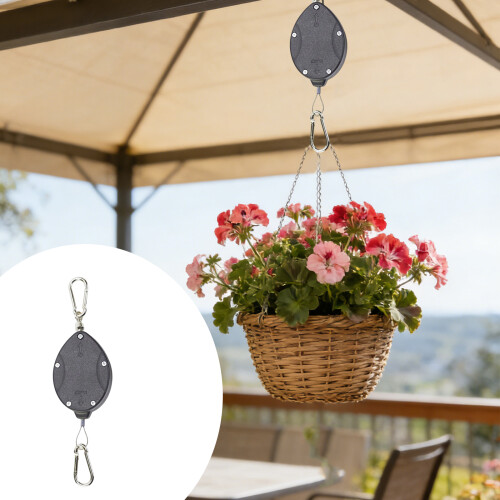 Stainless Construction Telescopic Plant Hanger With Rustproof 1