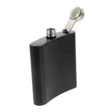 Stainless Steel Hip Flask 8oz Durable Polished Pocket Whiskey Flask for Camping and Travel