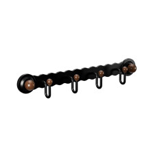 Wall Mounted Coat and Hat Rack Black, No Drill Suction Cup Hooks for Bathroom and Entryway Durable Iron Build