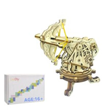Wooden Crossbow Model 3D Mechanical Puzzle Kit with 360 Rotating Chassis and Adjustable Firing Angle