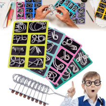 Metal Wire Puzzle Set 32PCS Brain Teaser Puzzles for Adults and Kids, Progressive Challenges, Durable Metal Construction