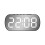 6637 LED Digital Display Temperature Electronic Clock Desktop Mirror Alarm Clock(Black White Light) 1