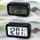 Temperature-controlled lazy person's alarm clock, silent backlit digital clock (black) 1