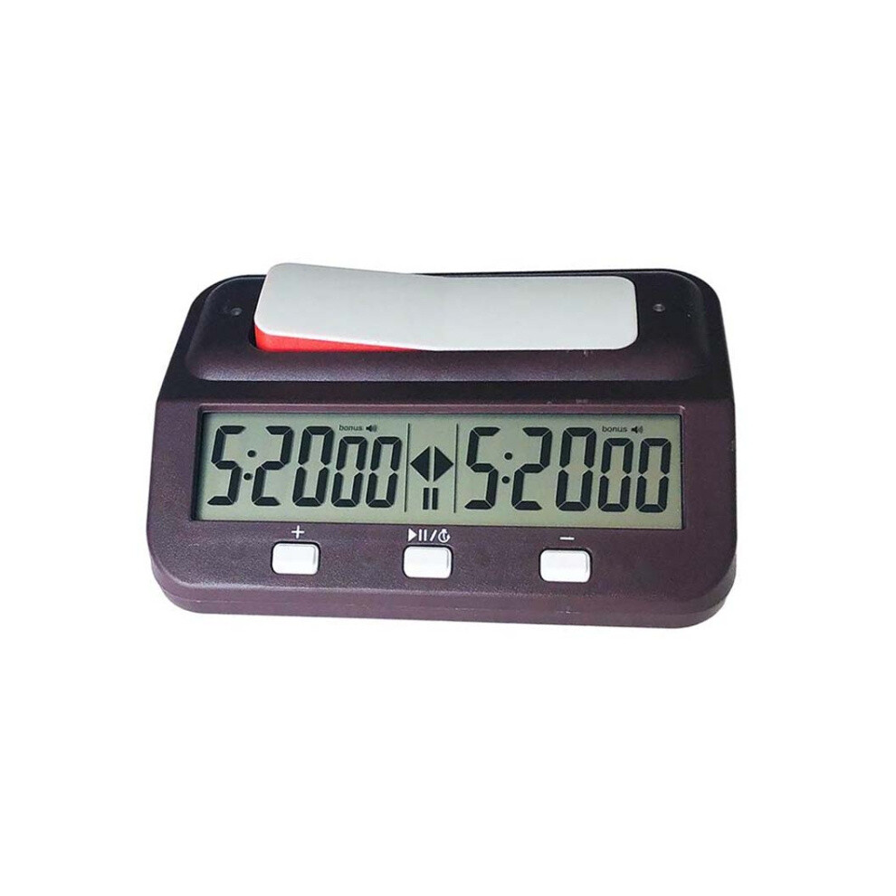 HQT101 Plastic Chess Clock/Go/Chinese Chess Timer (Burgundy)