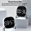 Desktop LED Clock With Alarm Night Light Multifunctional Clock, Color: Round White Shell Blue Light 4