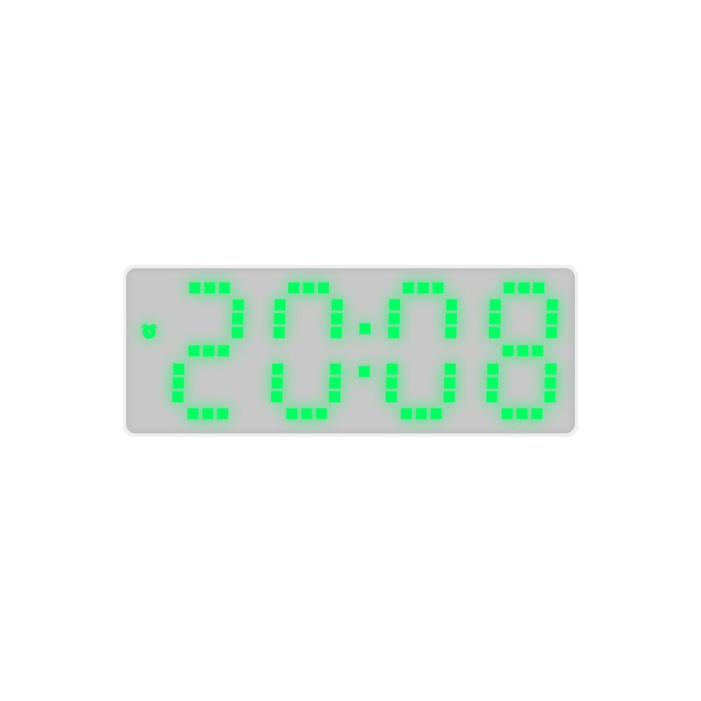 8017 Led Screen Voice-Controlled Digital Alarm Clock, Desktop Multifunctional Temperature Clock (Green) Green