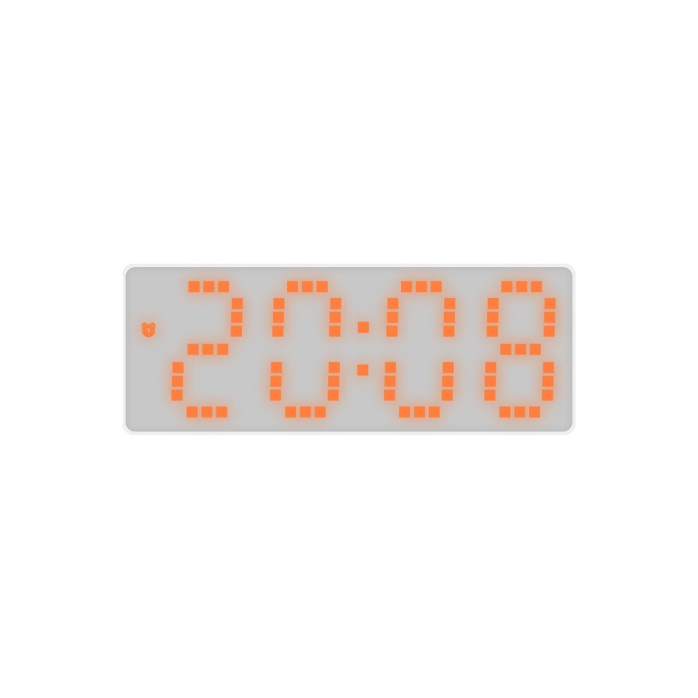 8017 Led Screen Voice-Controlled Digital Alarm Clock, Desktop Multifunctional Temperature Clock (Orange) Orange