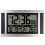 Large LCD wall clock, minimalist electronic alarm clock (silver + black) 1