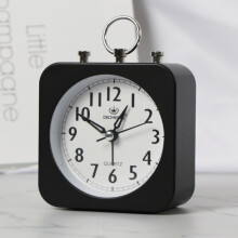 Lazy Person's Silent Mini Alarm Clock for Office and Home Use (Black)