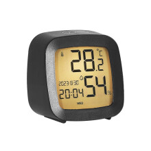 Multifunctional LCD Clock with Temperature and Humidity Function for Home and Bedside Use (2205 Black)