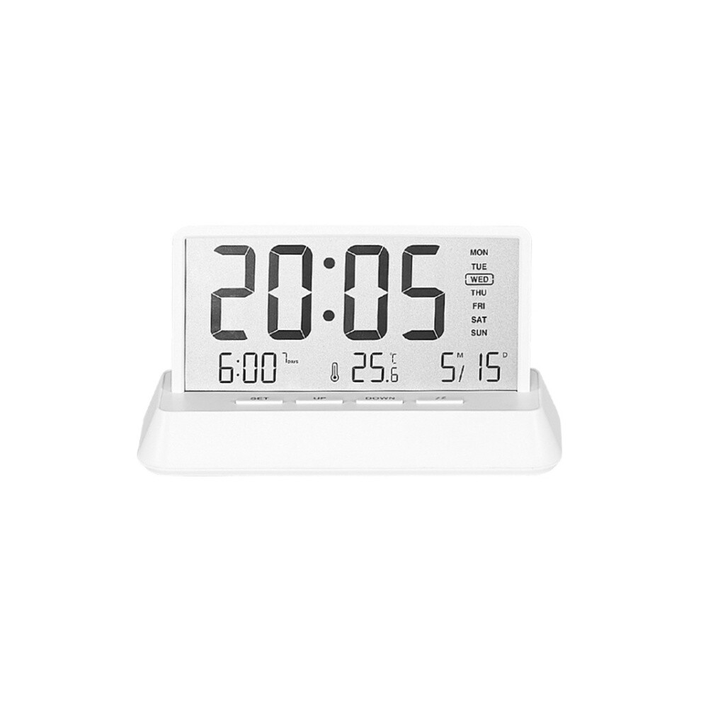 Multifunctional Temperature/Date Display Electronic Alarm Clock (, Opaque) White