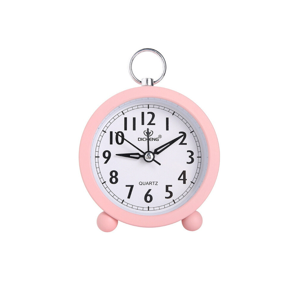 Round Alarm Clock For Office And Home Use, Student Clock, Gift (Pink) Pink