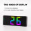 Colorful LED Electronic Clock Bedside Alarm Clock with Large Screen (0725 Black Case Mirror D Model) 4