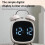 Loud Metal Powerful Ringing Clock LED Multifunction Clock, Color: Black Shell White Light 4