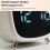 Loud Metal Powerful Ringing Clock LED Multifunction Clock, Color: Black Shell White Light 5