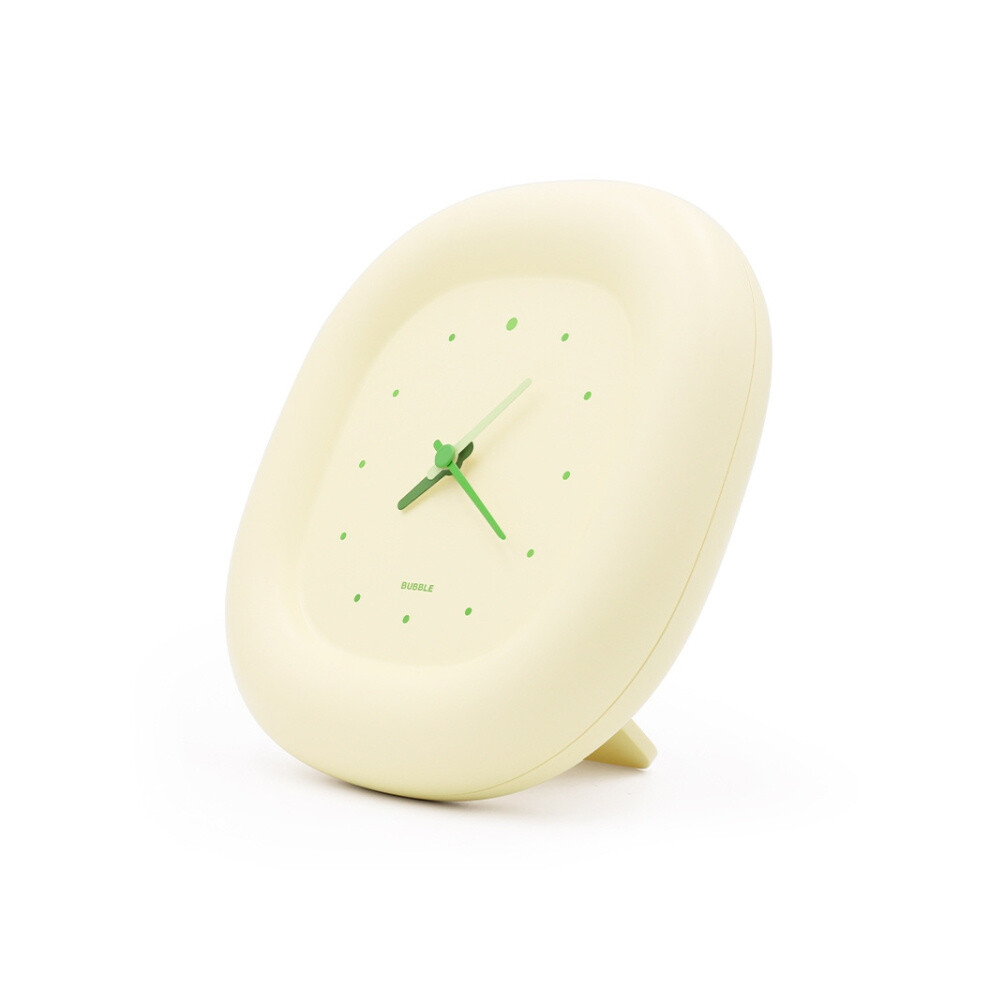 Desktop Wall-mounted Dual-purpose Decorative Silent Bubble Clock(Yellow)
