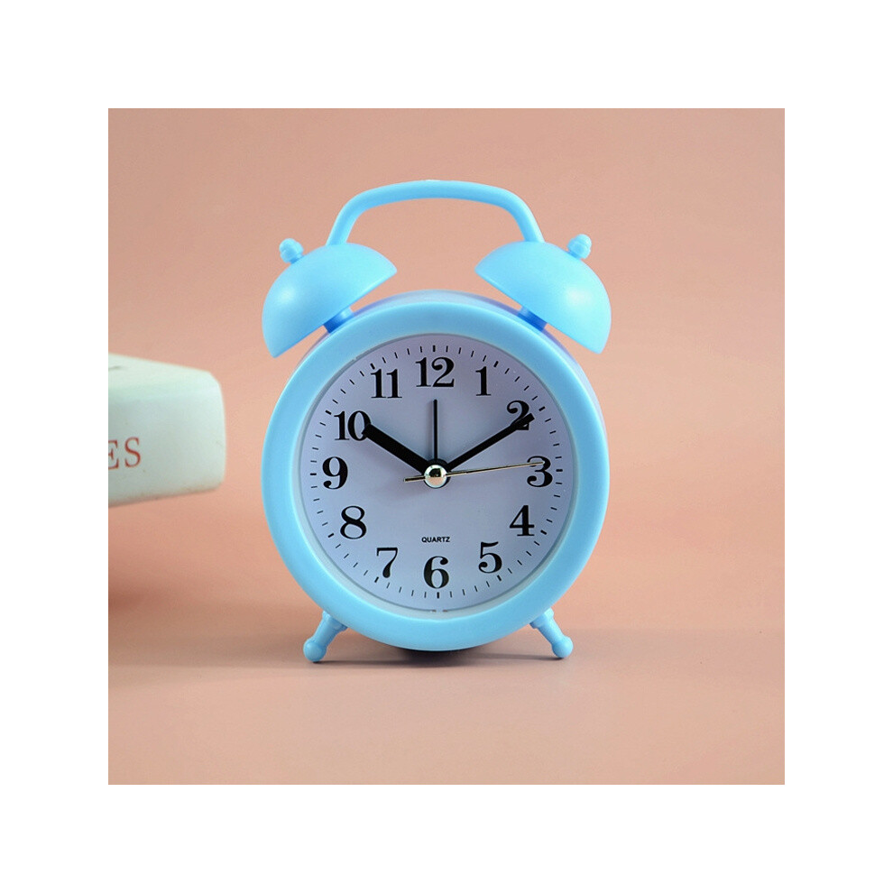 Two small alarm clocks for sale, suitable for students, for bedside or desktop use (blue).