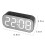 6637 LED Digital Temperature Display Desktop Mirror Alarm Clock (White with Green Light) 3