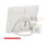 Desktop Digital Perpetual Calendar Alarm Clock for Study (Grayish White) 4