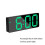 Mirror Bedside Alarm Clock Battery Plug-In Dual-Purpose LED Clock, Color: Rectangle Black Shell (Black Surface green light) 2
