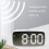 Mirror Bedside Alarm Clock Battery Plug-In Dual-Purpose LED Clock, Color: Rectangle Black Shell (Black Surface green light) 6