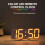 RGB Color Changing 3D Digital Clock With Voice Control, Adjustable Brightness, Temperature Display & Remote, Spec: Ordinary White 3