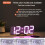 RGB Color Changing 3D Digital Clock With Voice Control, Adjustable Brightness, Temperature Display & Remote, Spec: Ordinary White 4