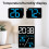 Multifunctional Temperature / Humidity Display Electronic Alarm Clock, Color: Rose Red Black 4