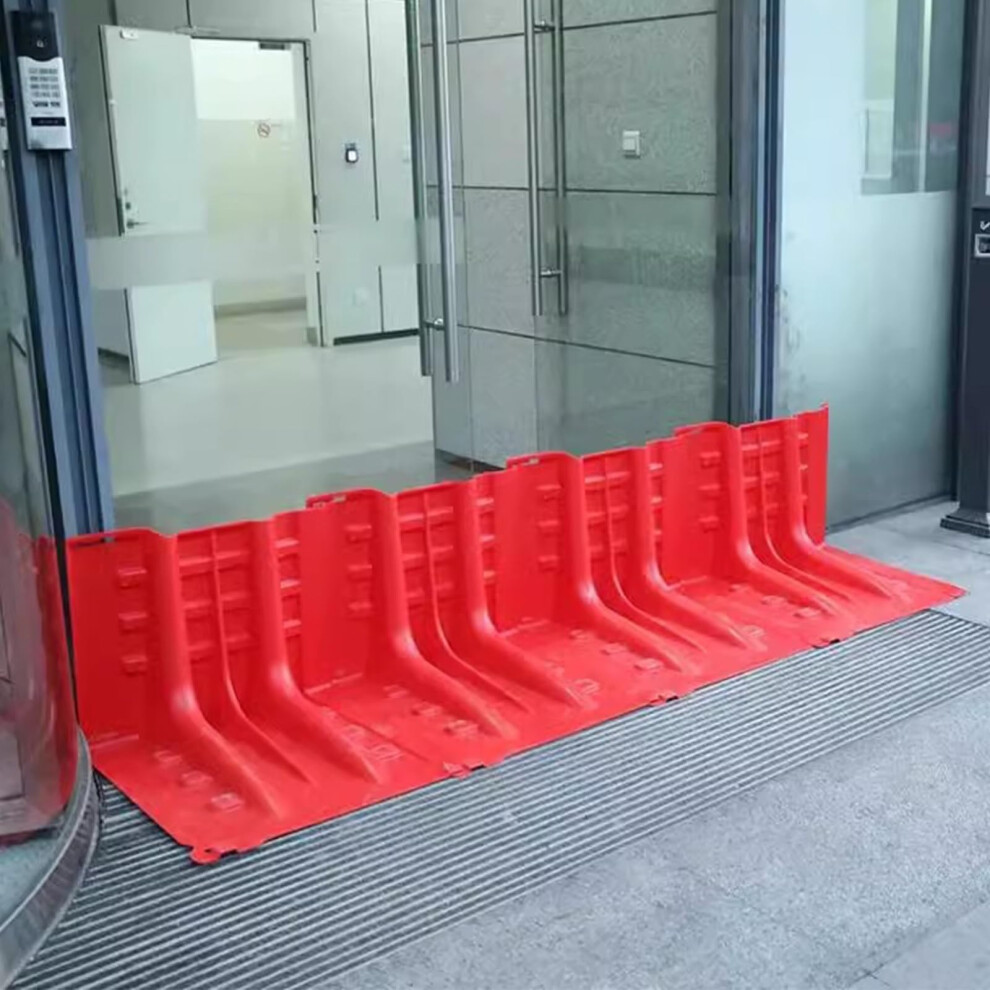 Lshaped Flood Barrier For Doorways, Waterproof Abs Flood Protection Board With Thickened Bottom Seal, 70X68x52cm Red 9073542981749
