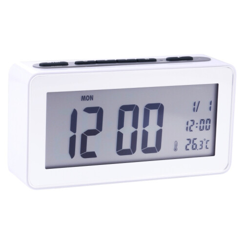 AQ139N LED Display Desktop Alarm Clock (White) 1
