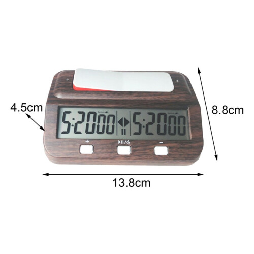 HQT101w Plastic Chess Clock Go Chess Timer(Wood Grain) 2