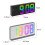 Colorful LED Electronic Clock Bedside Alarm Clock with Large Screen (0725 Black Case Mirror C Model) 2