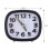 Creative, minimalist, silent alarm clock (round, white) 3