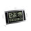 Large LCD wall clock, minimalist electronic alarm clock (silver + black) 3