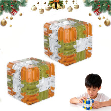 3D Rolling Ball Maze Cube 2 in 1 Puzzle with ColorMatch Challenge and 360 Rotation for Kids and Adults