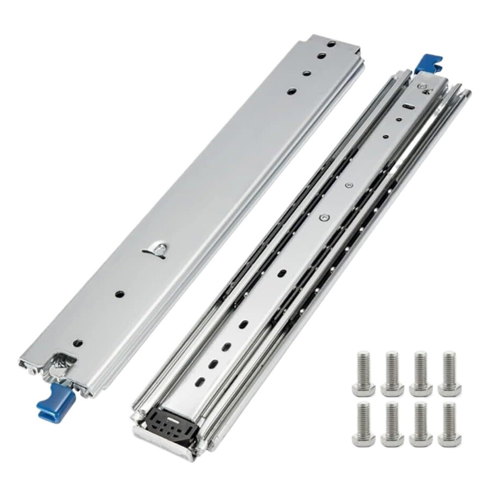 Heavy Duty Drawer Slides 48 Inch 500Lb Full Extension Ball Bearing Side Mount Silent Smooth Sliding 9330225312352