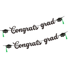 Wall Hanging Congrats Grad Banners With-green wheat ears
