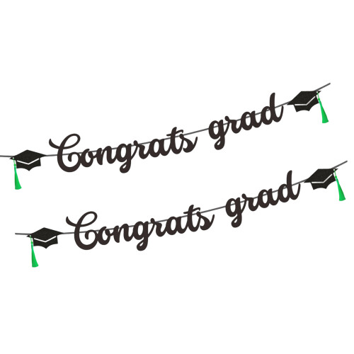 Wall Hanging Congrats Grad Banners With-green wheat ears