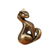 Künstlerische handgefertigte Katzen-Figur, Ornament, klassisches