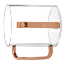 Praktische doorzichtige handwasbekerset van 800 ml- rosé goud