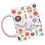 Keramik-Kaffeetasse mit Blumenmotiv und einzigartigem-Rosa 11oz 1