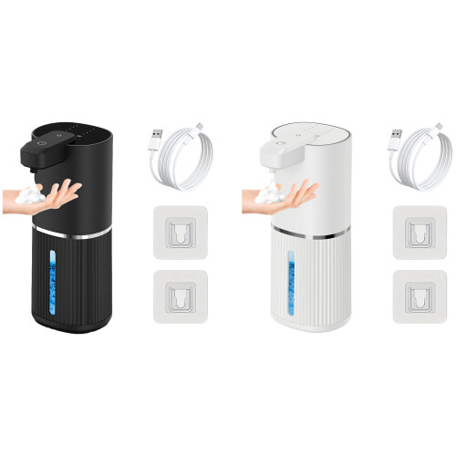 Rechargeable Liquid Soap Dispenser With USB C Charging-Black 2