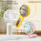 Zakventilator Handheld krachtige opvouwbare ventilator-Wit 5