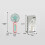 Draagbare handventilator, 6 snelheden koelventilator,-Geel 7