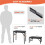 Camping Table Adjustable Height Lightweight Aluminum Folding Grill Table with Mesh Surface 23.62in 2