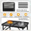 Camping Table Adjustable Height Lightweight Aluminum Folding Grill Table with Mesh Surface 23.62in 4