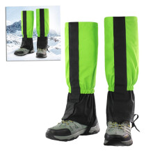 Waterproof Snow Gaiters Adjustable Hiking Boot Covers with Hooks Breathable Green